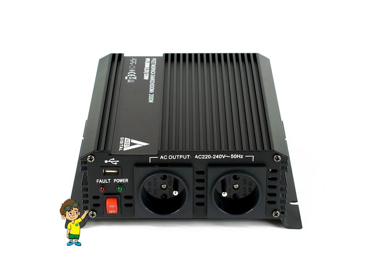 Měnič napětí do auta 12 VDC / 230 VAC IPS-2000 2000W
