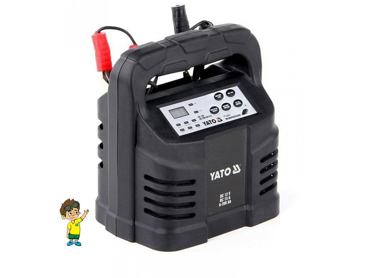 Nabíječka 15A 12V gel/procesor YATO