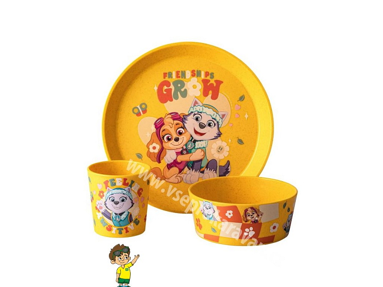 3dílná dětská sada nádobí Tlapková patrola