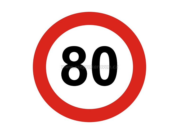 Rychlostní reflexní samolepka 80