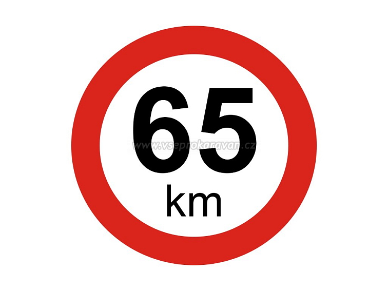 Rychlostní reflexní samolepka 65 km
