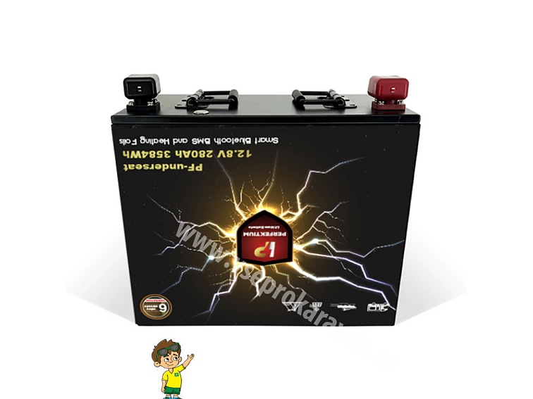 Lithiová baterie Perfektium PF SERIES LiFePO4 12.8V 280Ah s vyhříváním - pod sedadlo