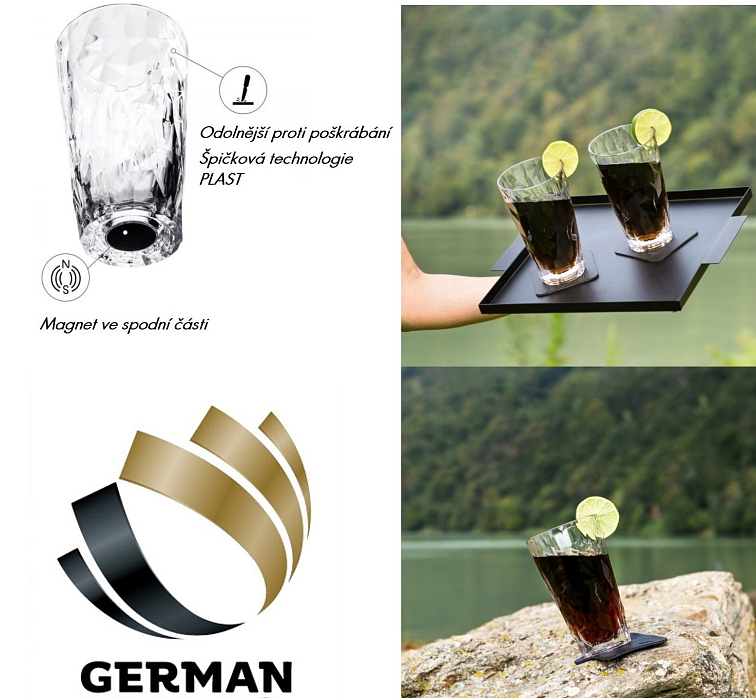 Silwy magnetická plastová sada sklenic na drink 300 ml