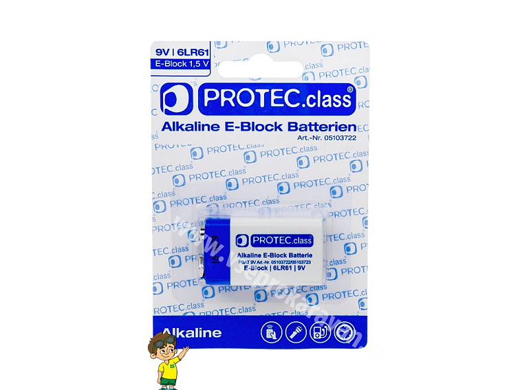 Baterie alkalická LR61 9V blistr 1ks, PROTEC.CLASS