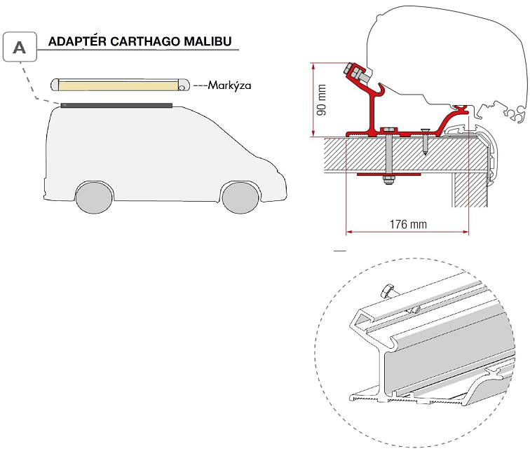 Adaptér Carthago Malibu pro F65, F65 S a F80 S Fiamma