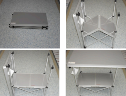 Hliníkový skládací stolek