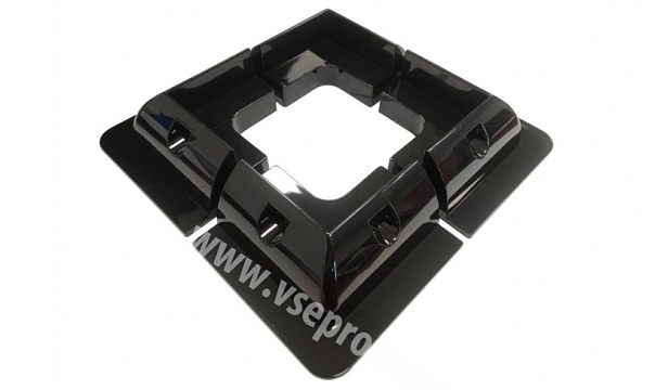 Sada rohového uchycení pro solární panel, 4ks, černá, 4Sun