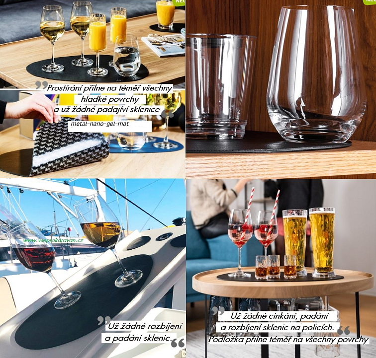 Silwy metal-nano-gel prostírání pod magnetické sklenice