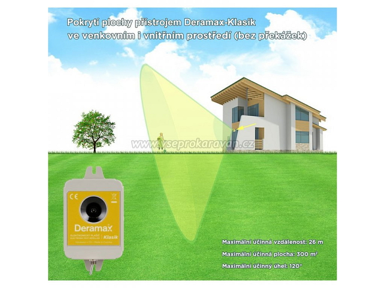 Ultrazvukový odpuzovač kun a hlodavců Deramax®-Klasik