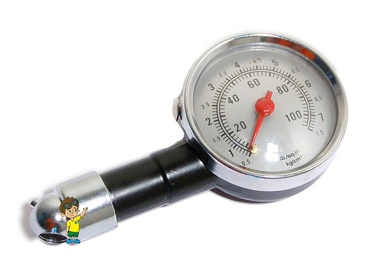 Měřič tlaku v pneumatikách METAL 7 bar, Compass