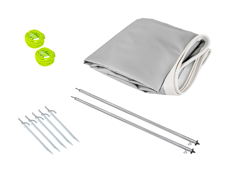 Malý set lehkého přístřešku o rozměru 2 000 x 1 700 mm pro dodávky