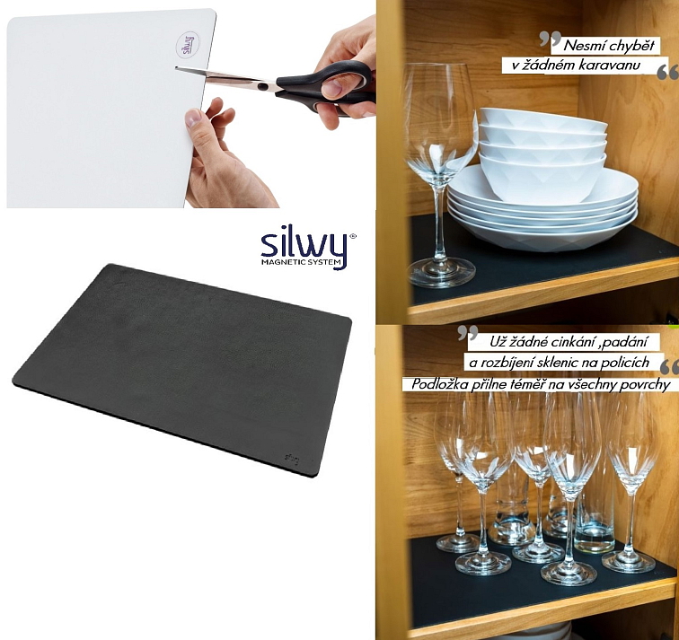 Silwy podložka pod magnetické sklenice bílá