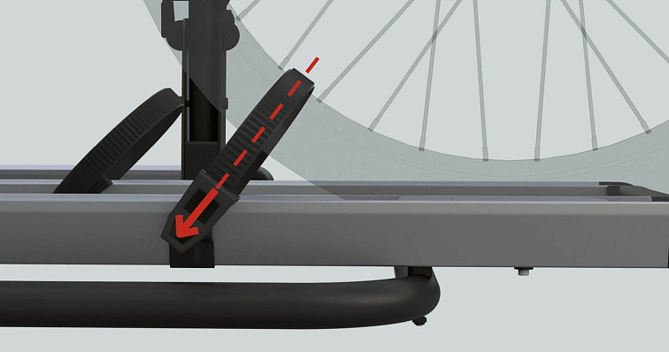 Nájezdový nosič kol na zadní stěnu - Manuální