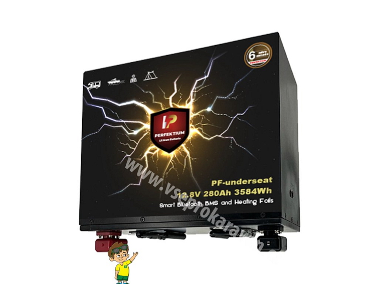 Lithiová baterie Perfektium PF SERIES LiFePO4 12.8V 280Ah s vyhříváním - pod sedadlo