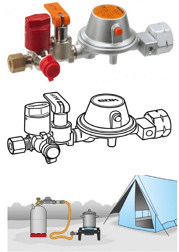 Nízkotlaký regulátor 1 kg/h