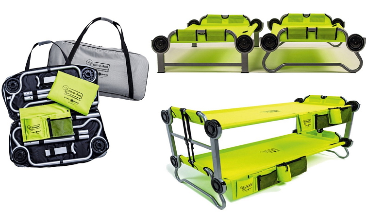 Dětská patrová postel Kids-O-Bunk limetkově zelená, na lůžko max. 91 kg