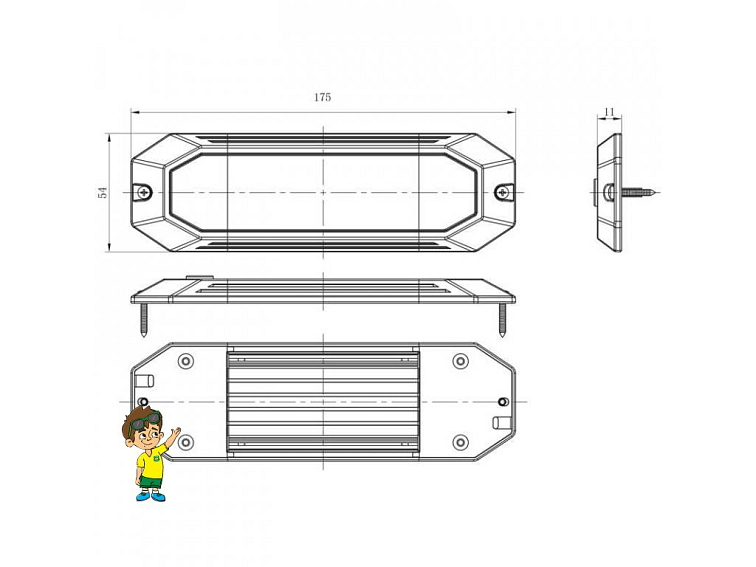 Světlo LED interierové s dotykovým spínačem 330lm
