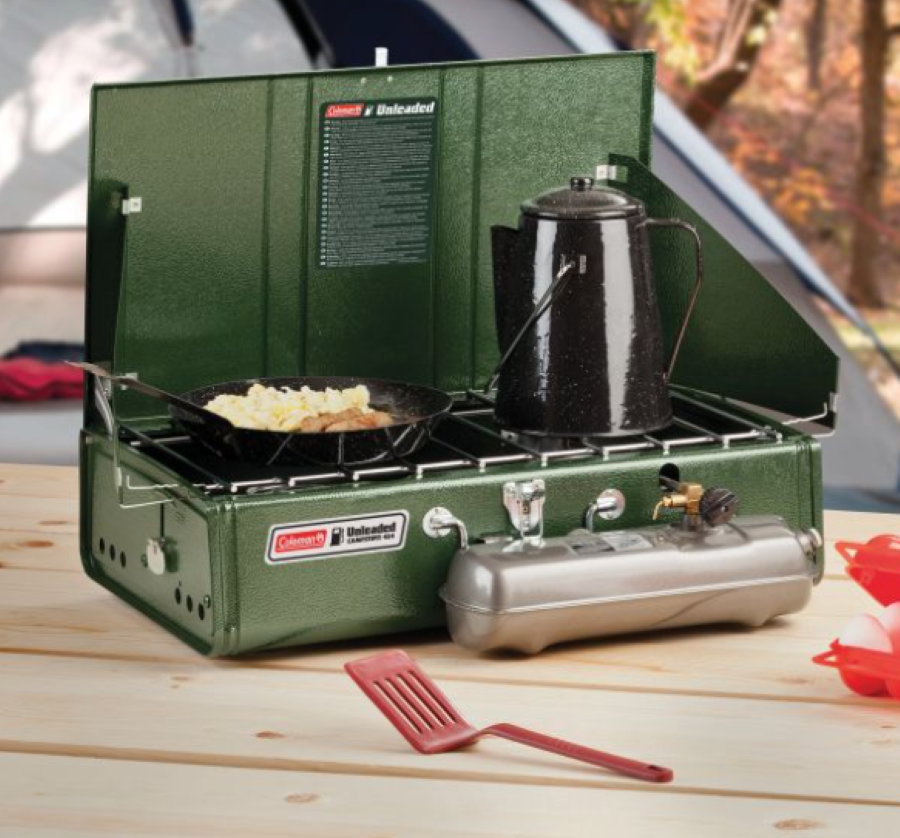 Benzínový vařič Coleman se 2 hořáky typ 424 kufříkový