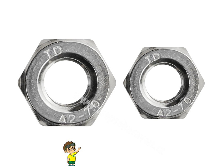 Matice šestihranná DIN 934, A2, INOX