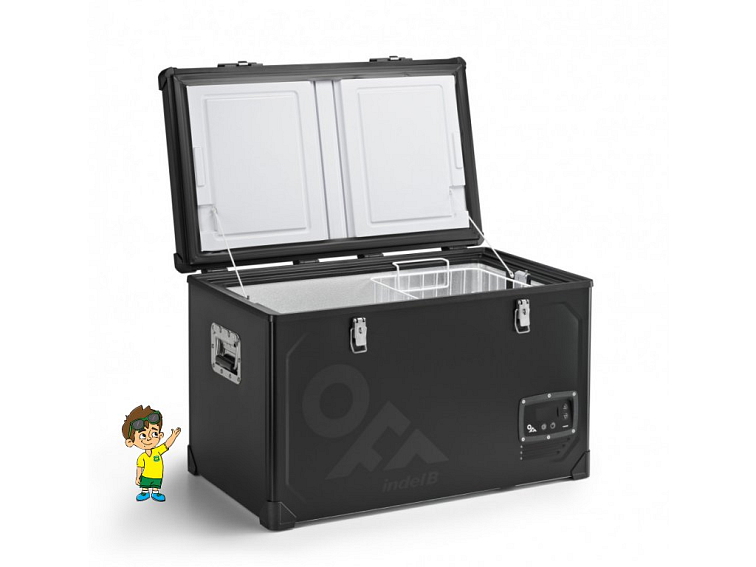 Kompresorová autochladnička TB74 STEEL OFF, 12/24V, 12L, Indel B