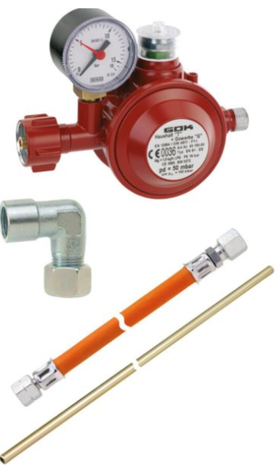 Set pro připojení k plynovým lahvím GOK