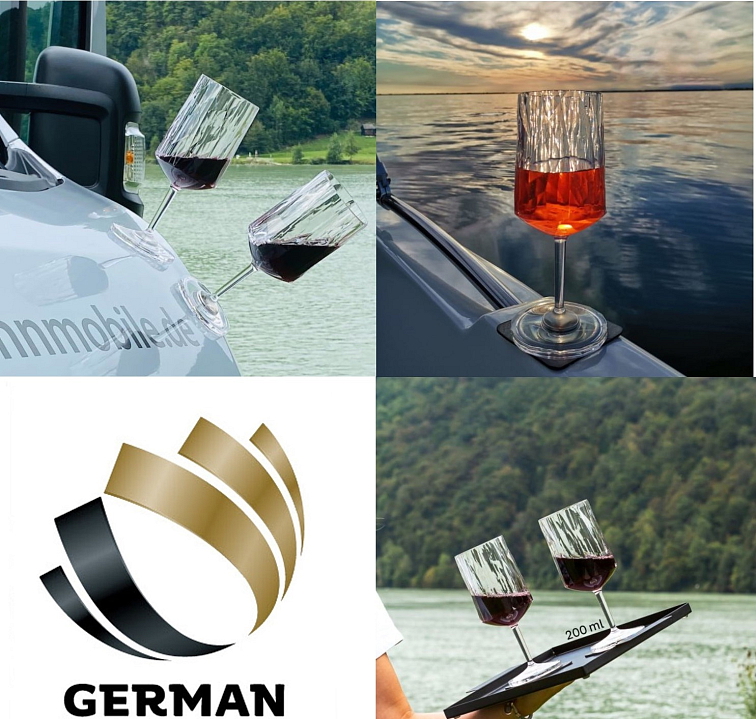 Silwy magnetická plastová sada sklenic na víno 300 ml