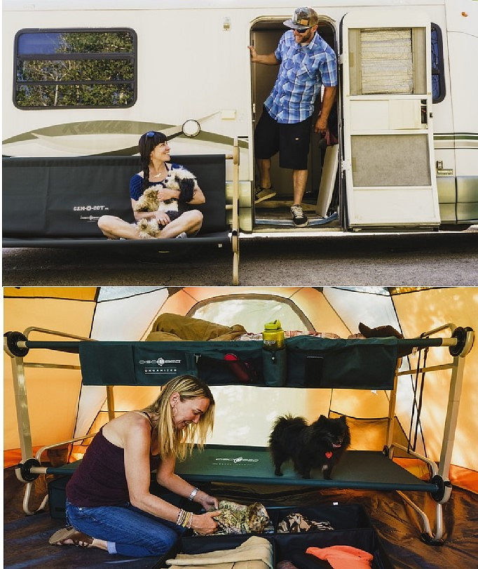 Patrová postel Disc-O-Bed XL antracitová s bočními kapsami