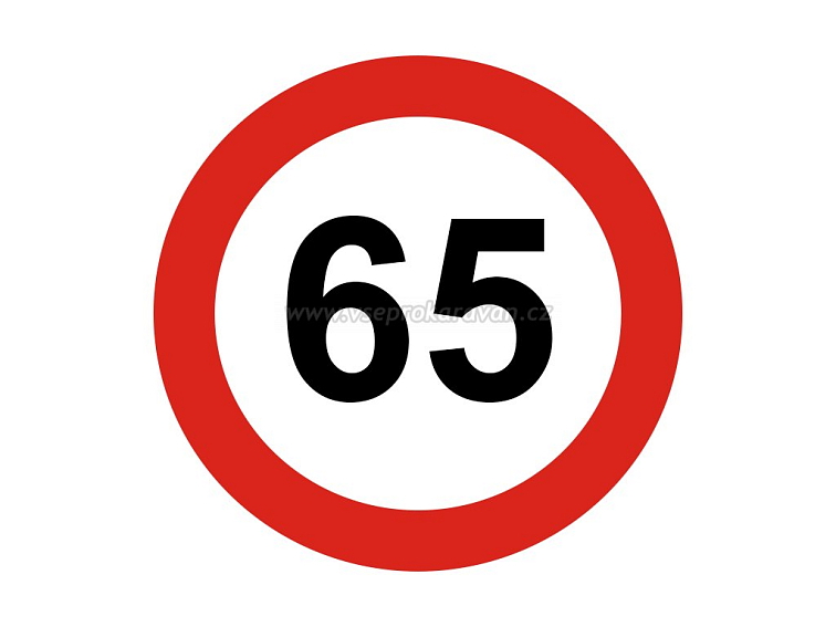 Rychlostní reflexní samolepka 65