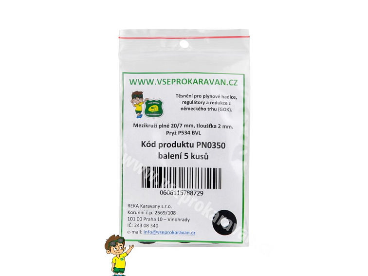 Těsnění pro regulátory a plynové spotřebiče DE/CZ