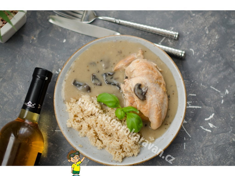 Kuřecí prsa na žampiónech v plechovce