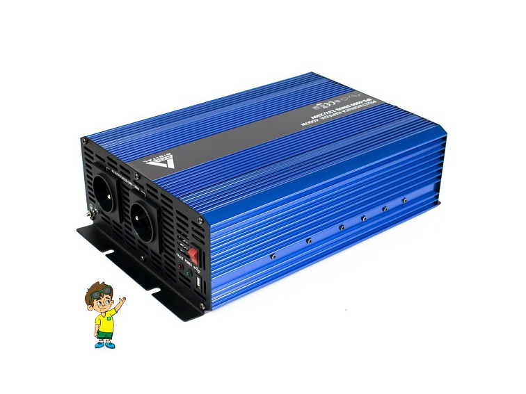 Měnič napětí 12 VDC / 230 VAC SINUS IPS-4000S 4000W