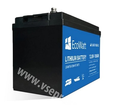 LiFePO4 akumulátor ECOWATT ECO-12-100 Smart BMS 12,8V / 100Ah +L