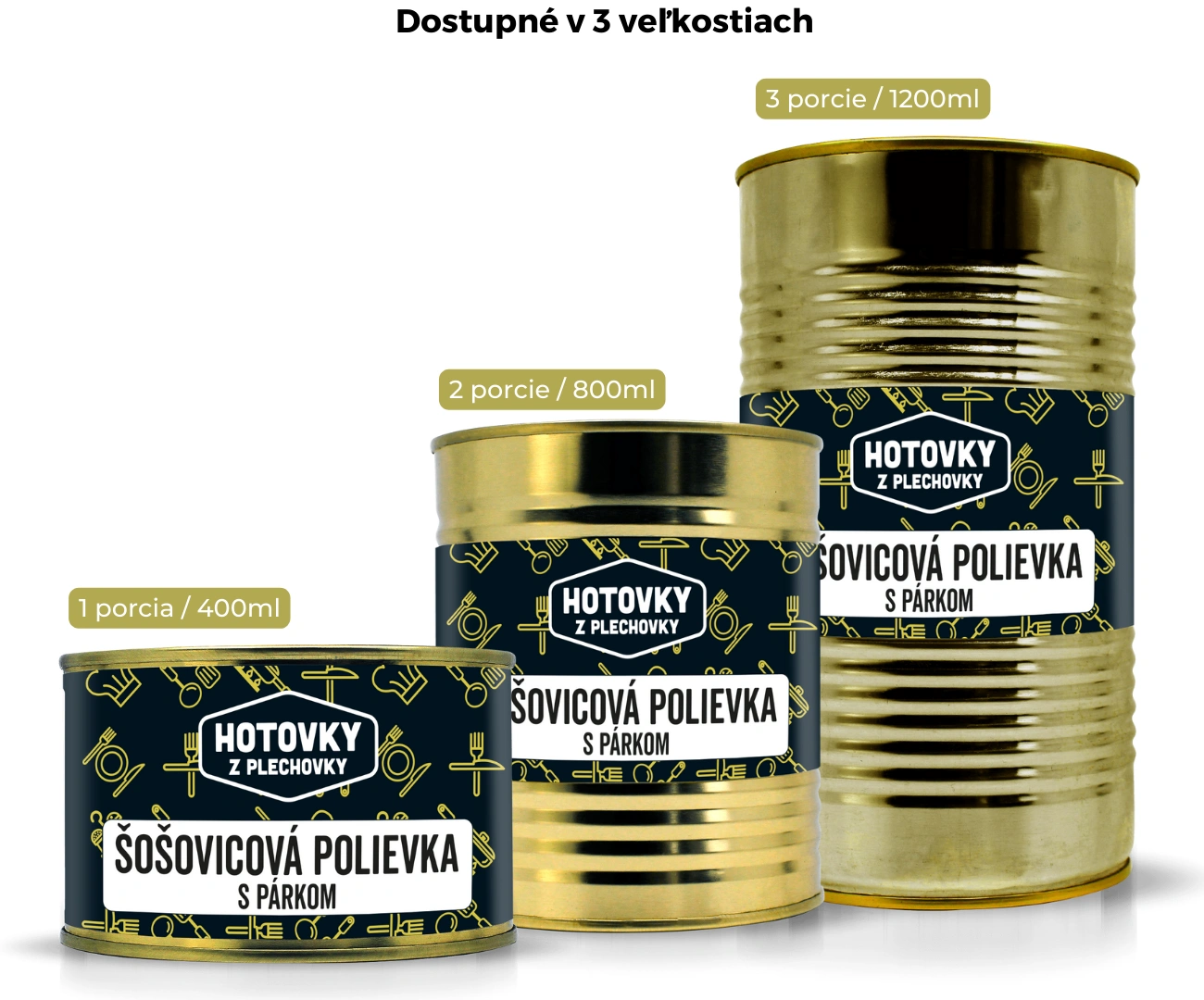 Čočková polévka s párkem v plechovce 400 ml