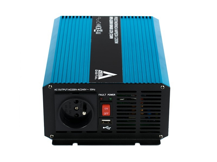 Měnič napětí 12 VDC / 230 VAC SINUS IPS-1200S 1200W