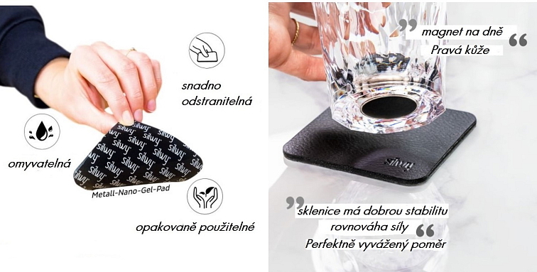 Silwy magnetická plastová sada sklenic na drink 300 ml