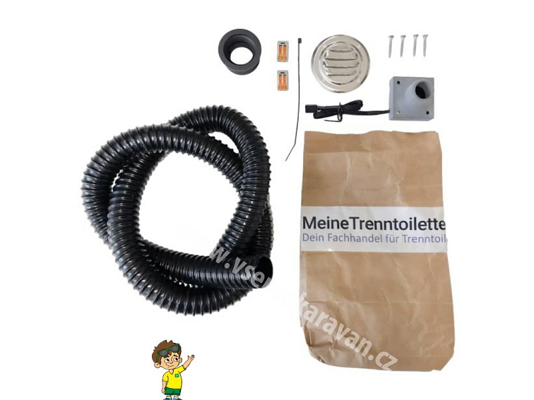 Set elektrického odvětrávání separační toalety Trelino®