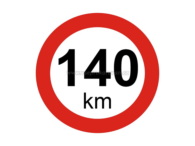 Rychlostní reflexní samolepka 140 km