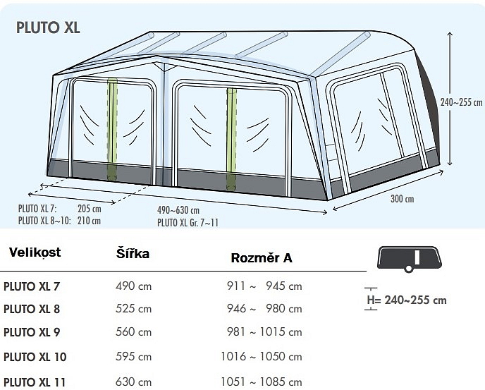 Nafukovací předstan Westfield Pluto XL ke karavanu