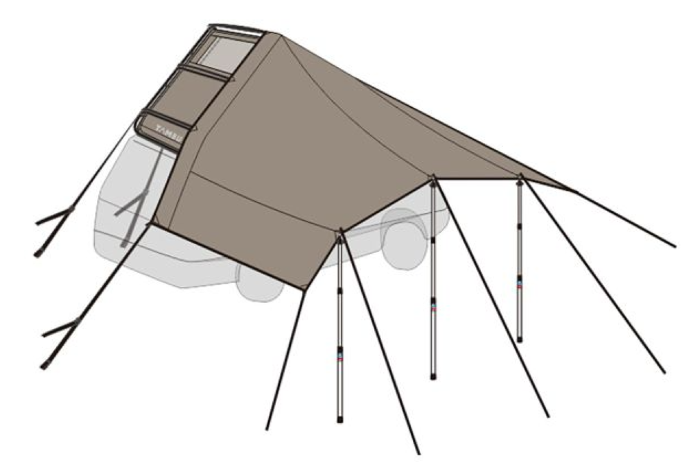 Sluneční plachta Yano pro střešní stan Tambu Yano