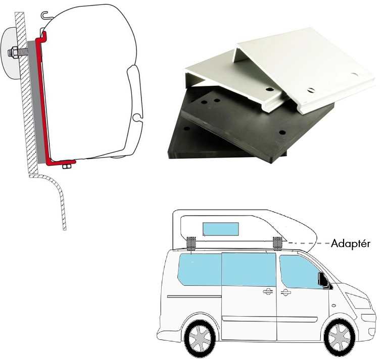 Adapter Westfalia Club Joker H2 pro Fiamma F45 L, F45 S, ZIP
