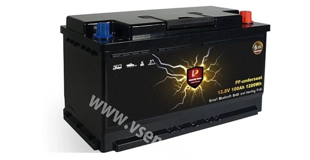 Lithiová baterie Perfektium LiFePO4 12.8V 100Ah, s vyhříváním - pod sedadlo
