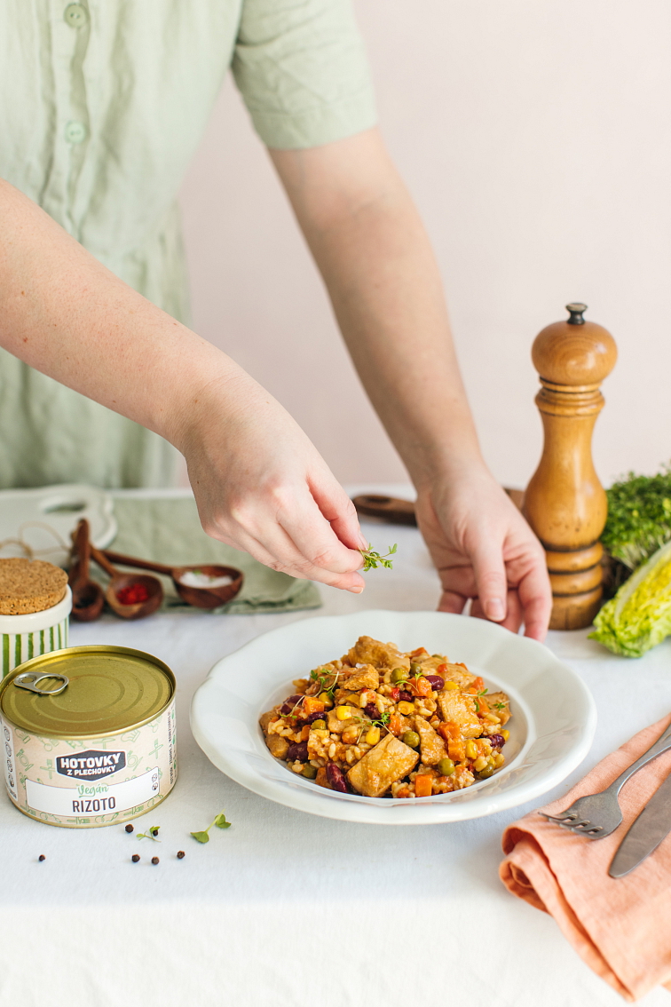 Vegan rizoto v plechovce