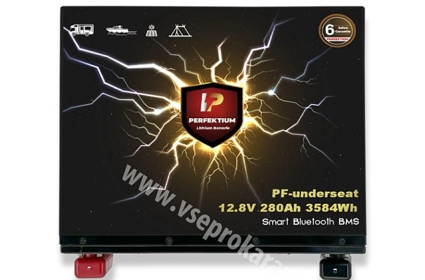 Lithiová baterie Perfektium LiFePO4 12,8V 280Ah - pod sedadlo