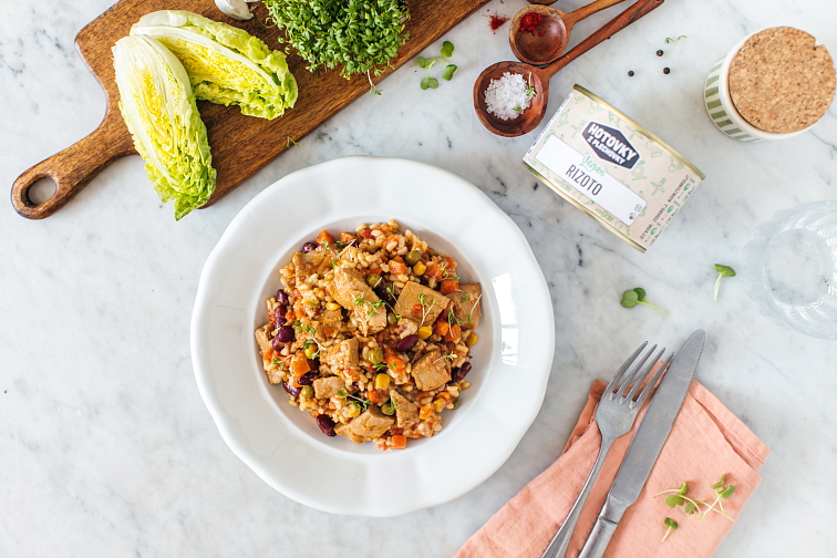 Vegan rizoto v plechovce
