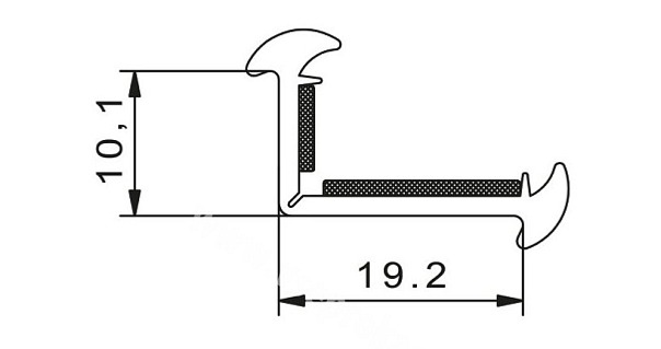 Gumové těsnění pod kedrovou lištu