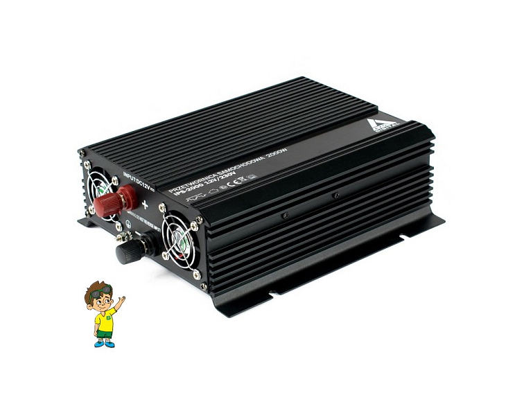 Měnič napětí do auta 12 VDC / 230 VAC IPS-2000 2000W