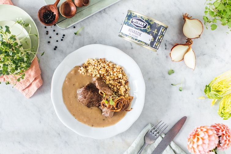 Hovězí na divoko v plechovce