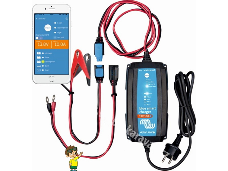 Chytrá nabíječka baterií BlueSmart 24V/5A IP65+DC konektor