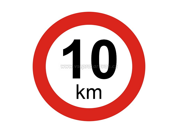 Rychlostní reflexní samolepka 10 km