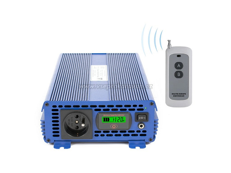 Měnič napětí 12 VDC / 230 VAC ECO MODE SINUS IPS-2000S PRO 2000W